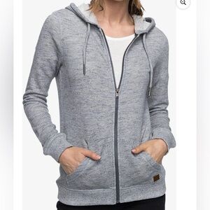 Roxy Indigo Blue Trippin Zip Up Hoodie Sweater Size XS
